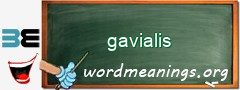 WordMeaning blackboard for gavialis